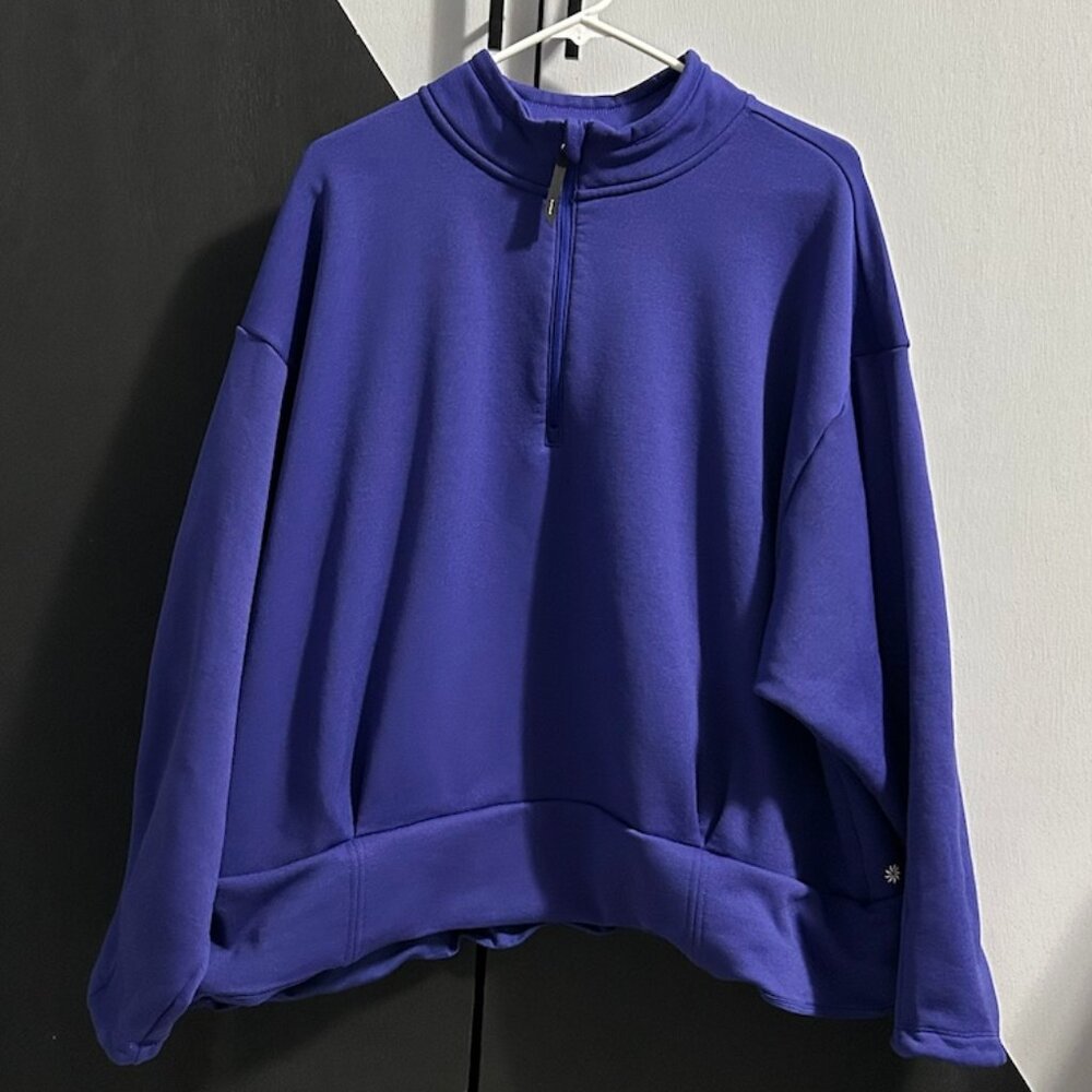 Athleta Altitude Polartec 1/2 Zip Purple/Blue‎ Sweatshirt Women's Size 3X